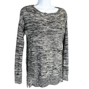 LOFT Marled‎ Gray Knit Pullover Sweater Women's Crewneck Long Sleeve Size XS